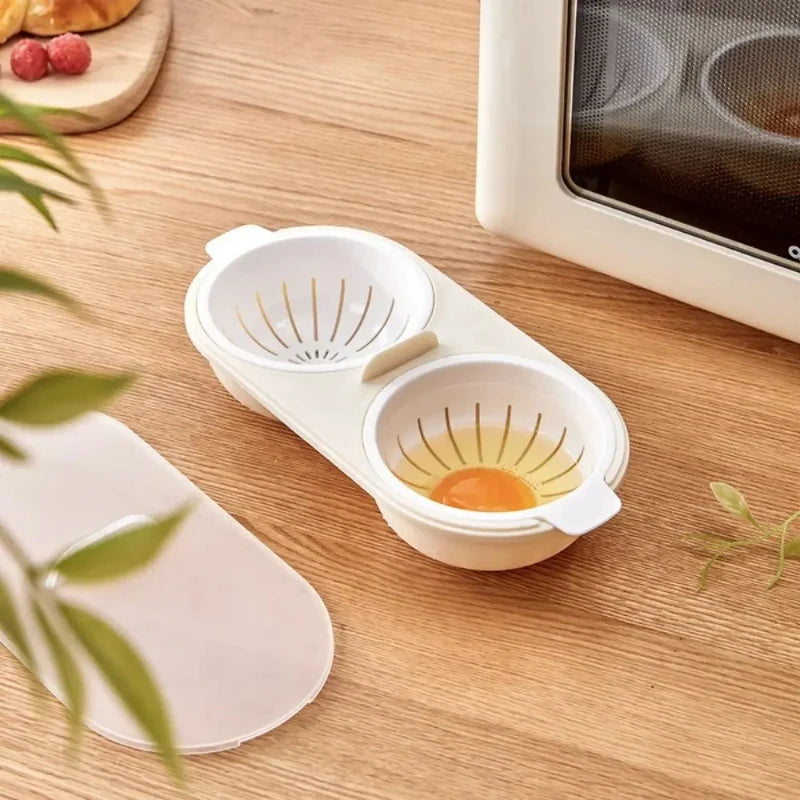 Escalfador de 2 huevos para microondas