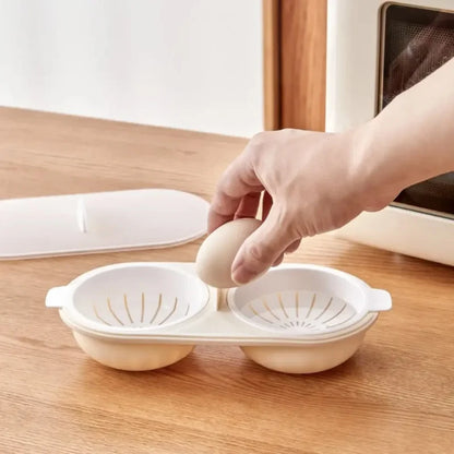 Escalfador de 2 huevos para microondas