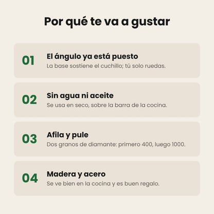 Beneficios del afilador rodante
