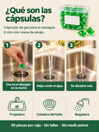 Qué son las cápsulas para el desagüe
