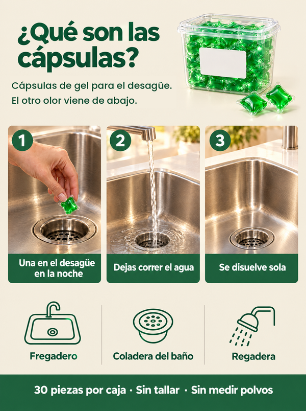 Cápsulas para el desagüe · 30 piezas